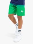 Hype Kids' Fade Script Logo Shorts, Green