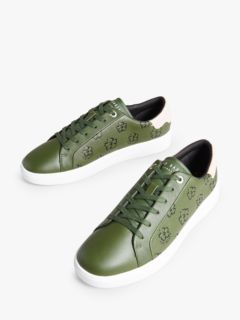 Ted Baker Taliy Leather Trainers, Khaki, 3