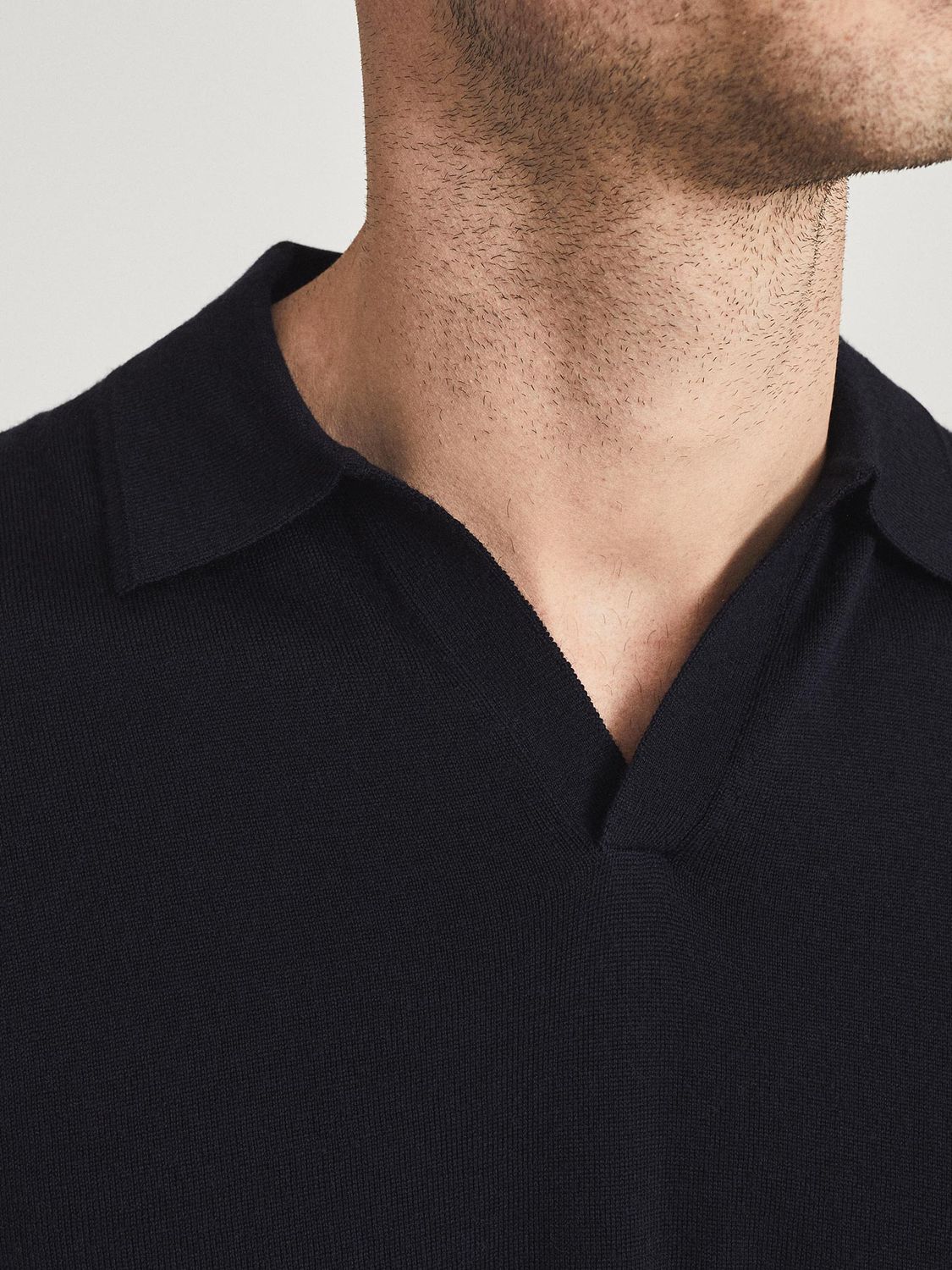 Reiss Duchie Short Sleeve Polo, Navy at John Lewis & Partners