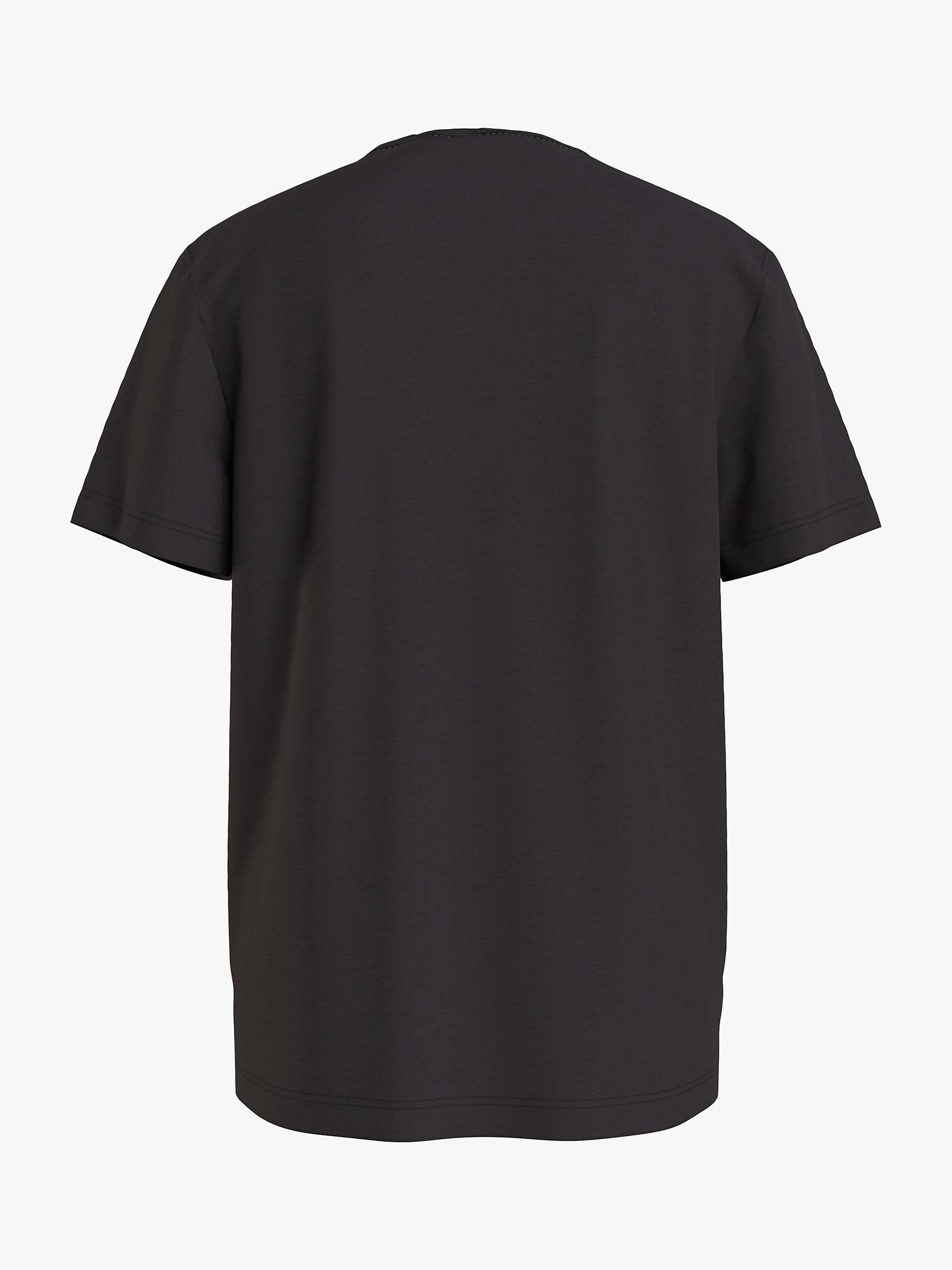 Calvin Klein Kids' Monogram Logo Cotton T-Shirt, CK Black at John Lewis ...