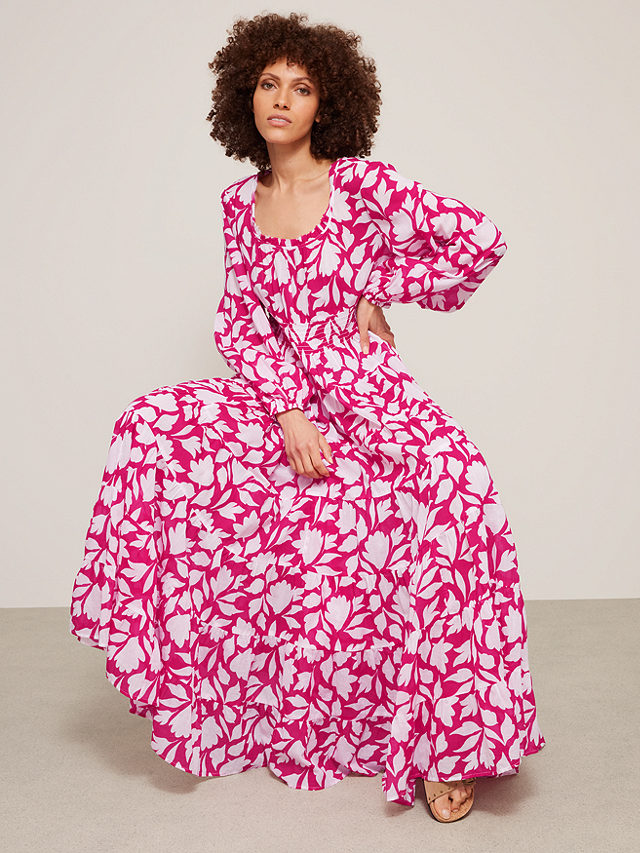 AND/OR La Galeria Elefante Jody Floral Print Dress, Pink, S-M