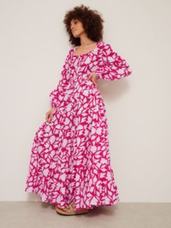 AND/OR La Galeria Elefante Jody Floral Print Dress, Pink, S-M