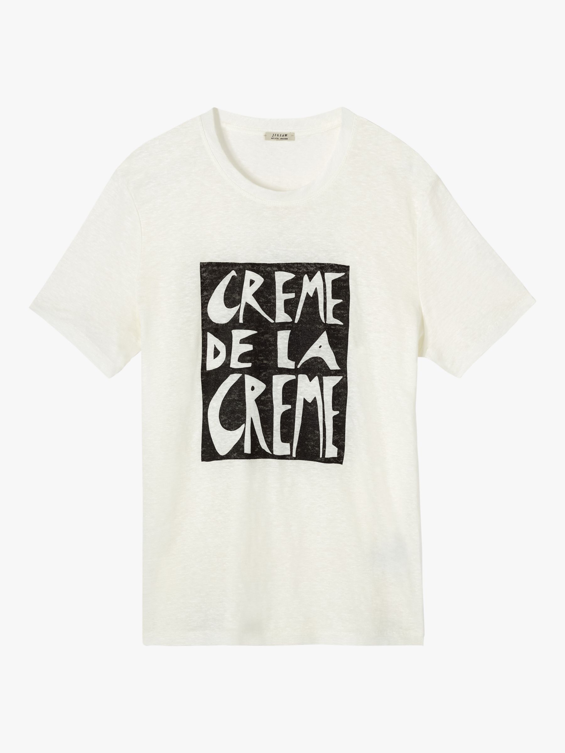 Jigsaw Creme De La Creme T-Shirt, Ivory
