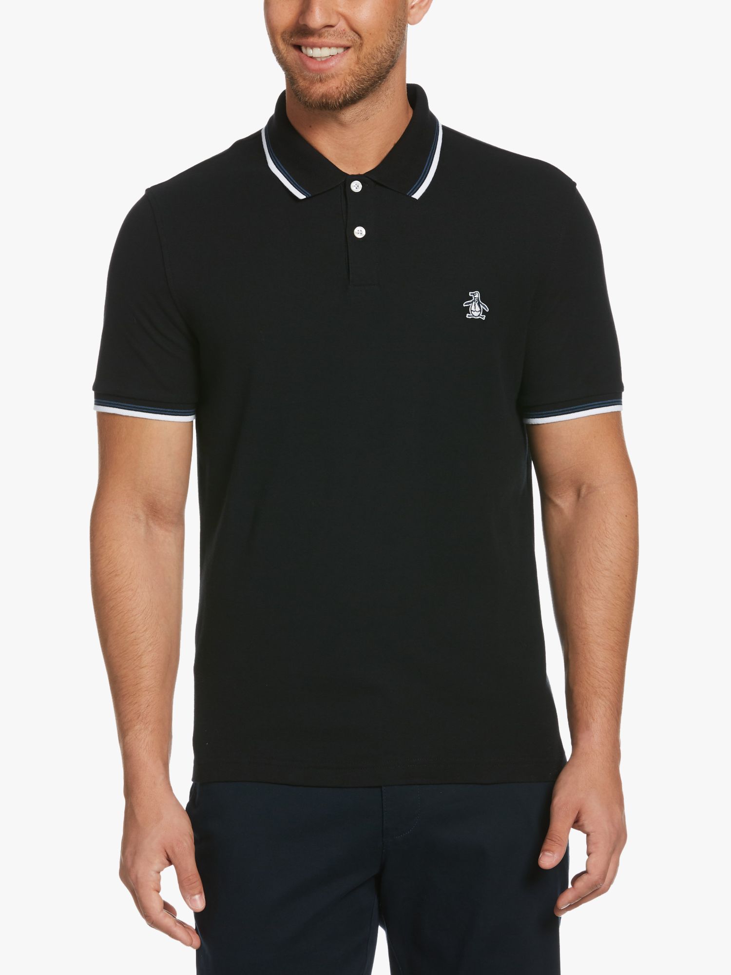 Original Penguin Synthetic Womens Sleeveless Veronica Golf Polo Shirt In Black Iris for Men Women Mens Clothing Mens T-shirts Polo shirts 
