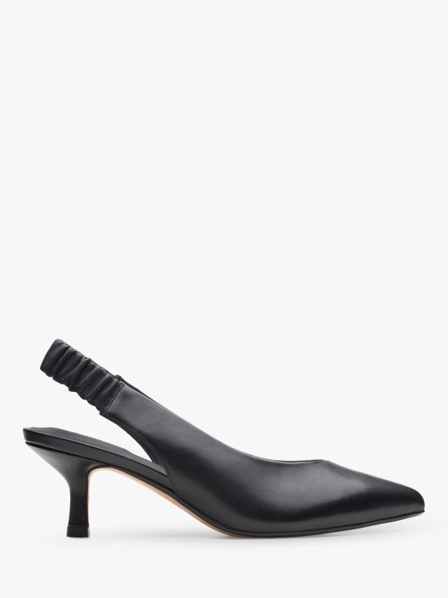 Clarks black outlet slingback shoes