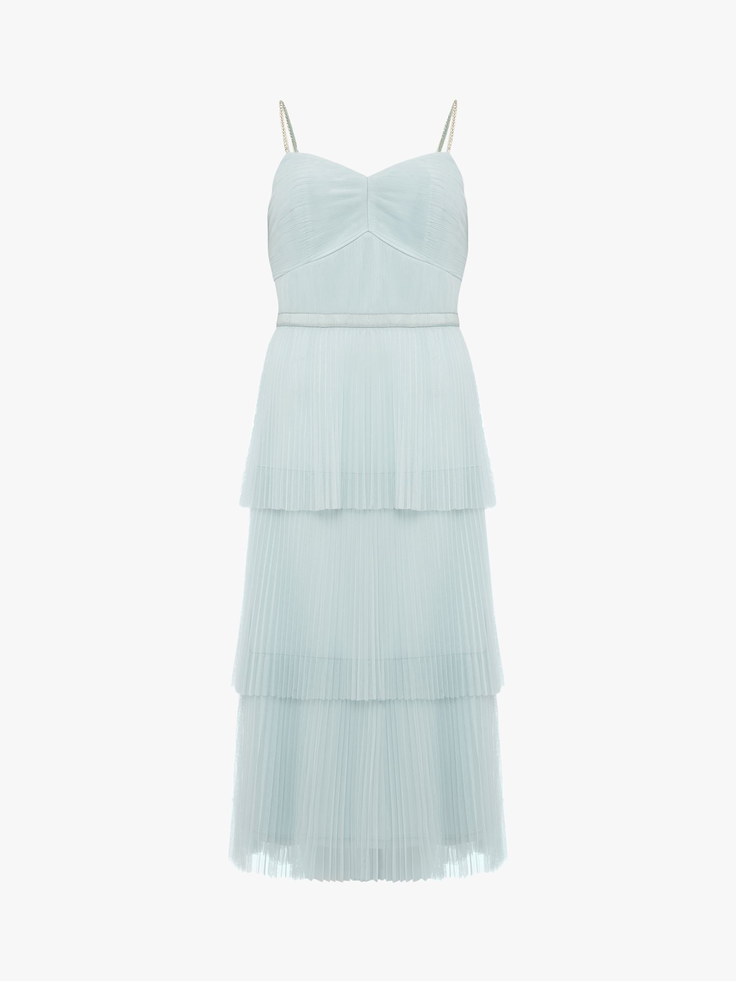 Phase Eight Kaia Pleated Tulle Midi Dress, Eau De Nil at John Lewis ...