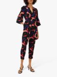 Phase Eight Darcey Floral Print Textured Jumpsuit, Multi