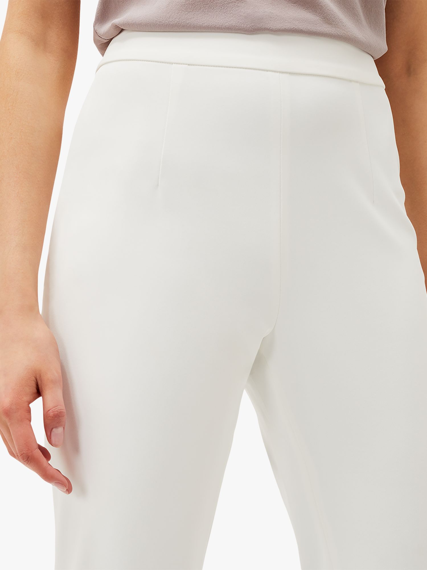 Phase Eight Solange Wide Leg Suit Trousers, Ivory at John Lewis & Partners