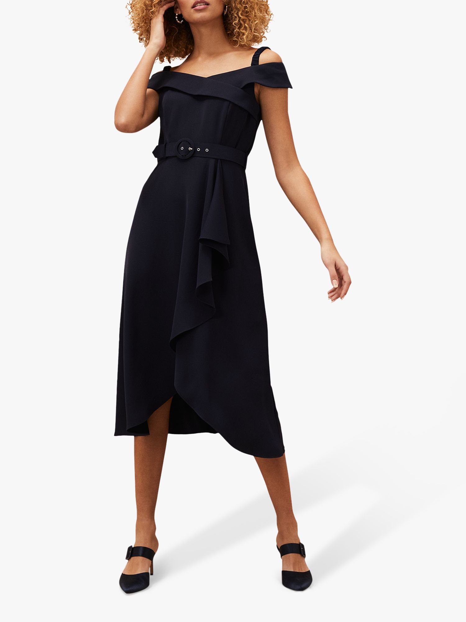Buy Phase Eight Ashleigh Bardot Dress, Navy Online at johnlewis.com