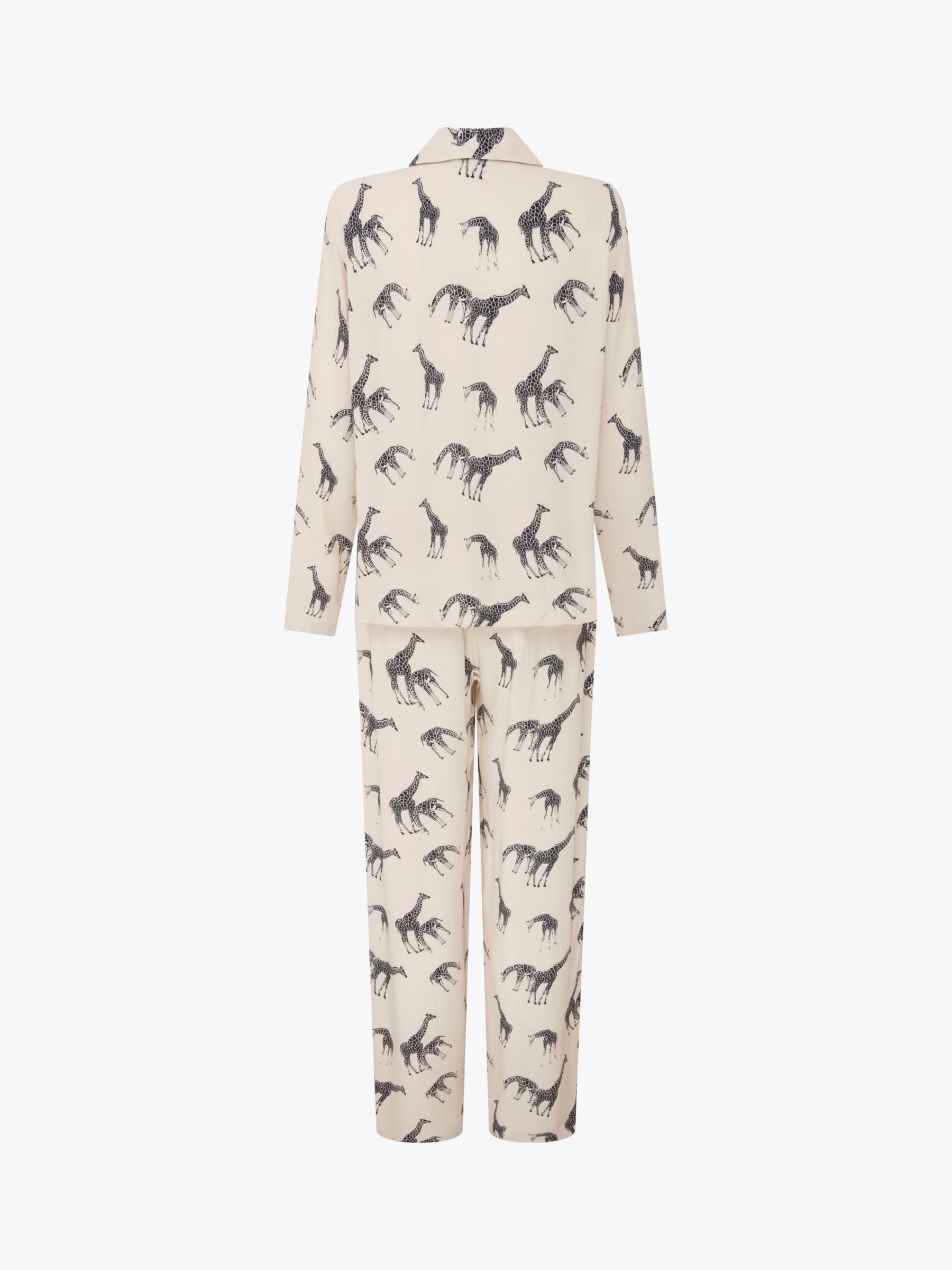 Bourgondië verontschuldiging Botanist Ghost Lara Giraffe Print Pyjama Set, Cream