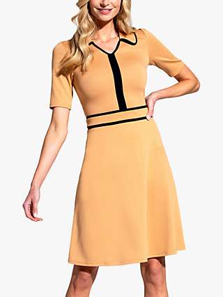 HotSquash Piped Contrast Knee Length Dress