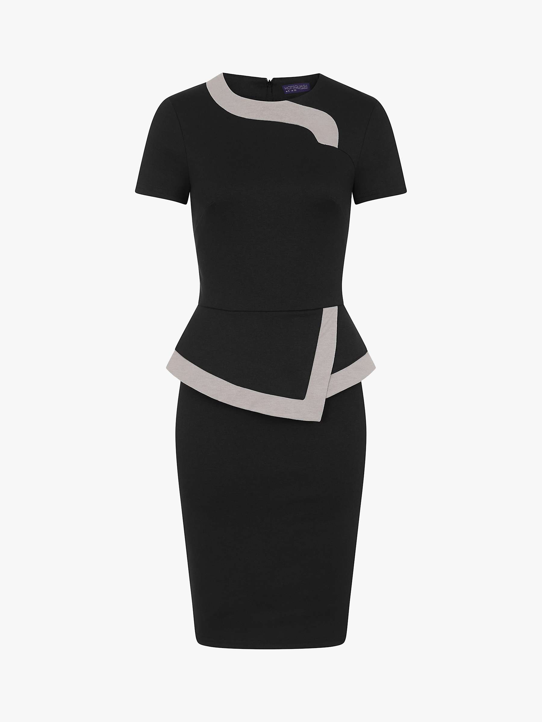 Buy HotSquash Peplum Contrast Seam Fitted Dress Online at johnlewis.com