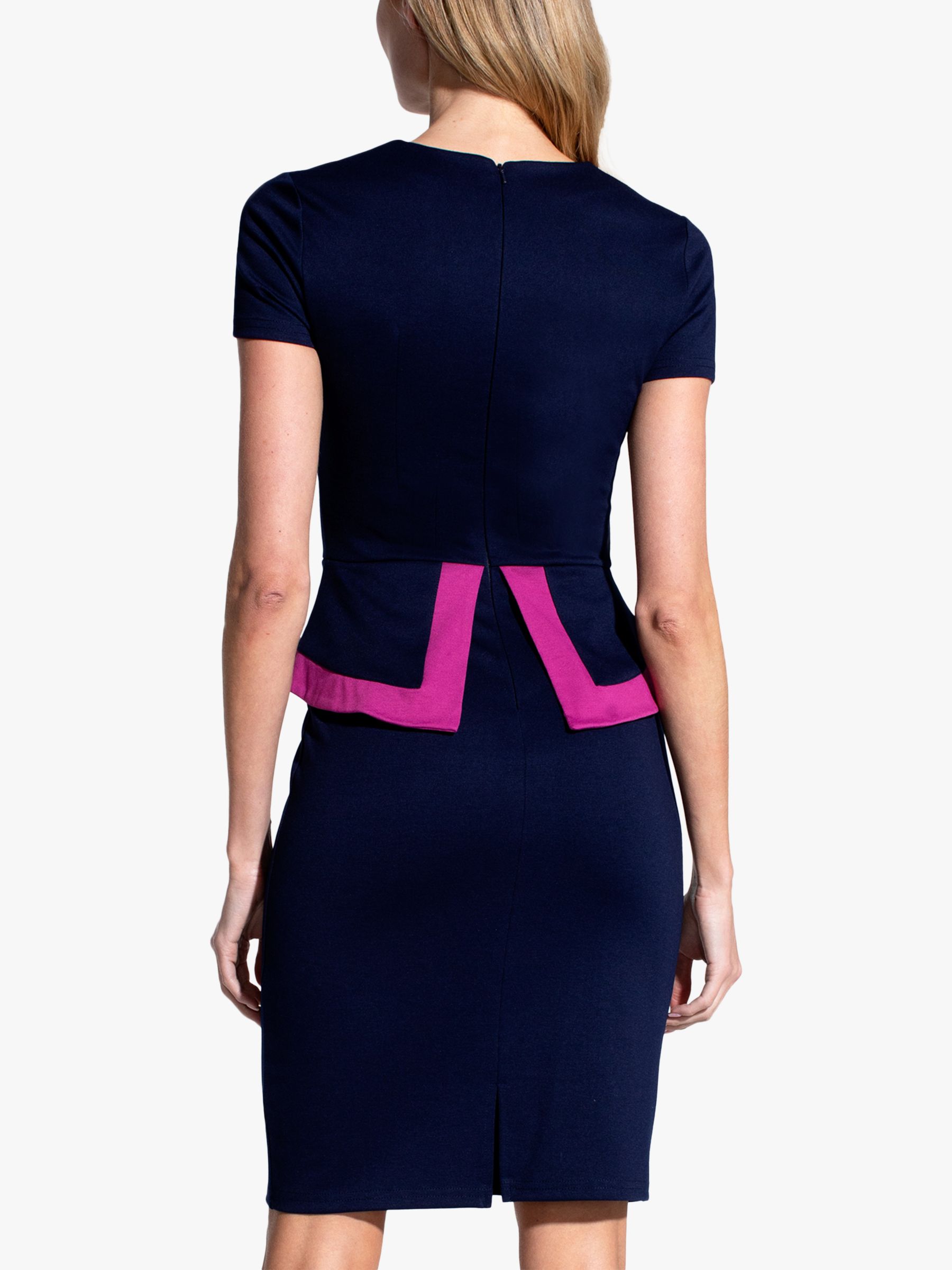 Buy HotSquash Peplum Contrast Seam Fitted Dress Online at johnlewis.com