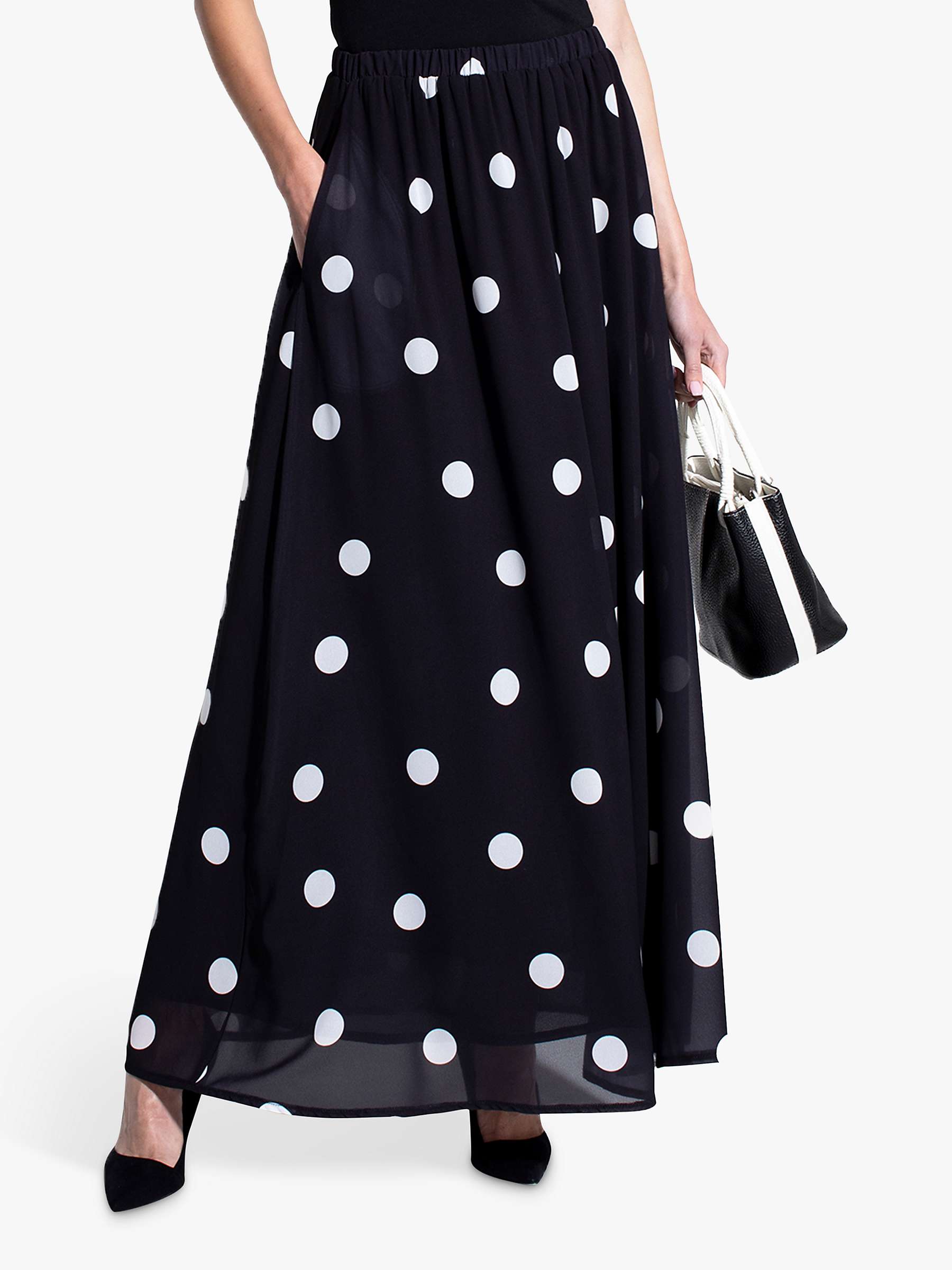Black Polka Dot Maxi Skirt | livewire.thewire.in