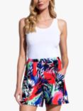 HotSquash Abstract Luxe Crepe Shorts, Summer Fiesta