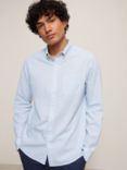 John Lewis & Partners Slim Fit Puppytooth Linen Blend Shirt