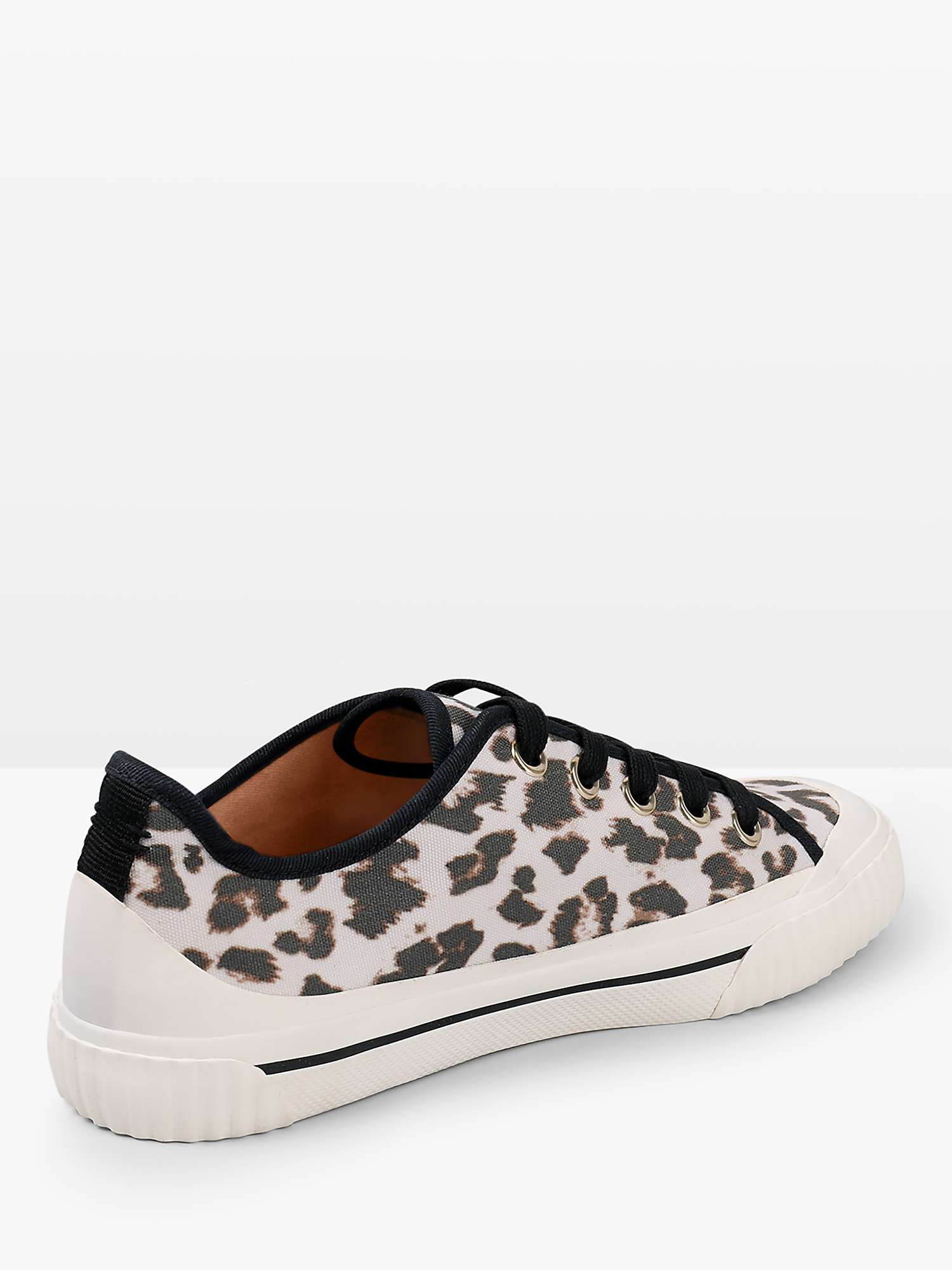 Buy HUSH Leyton Leopard Print Canvas Trainers, Natural Online at johnlewis.com
