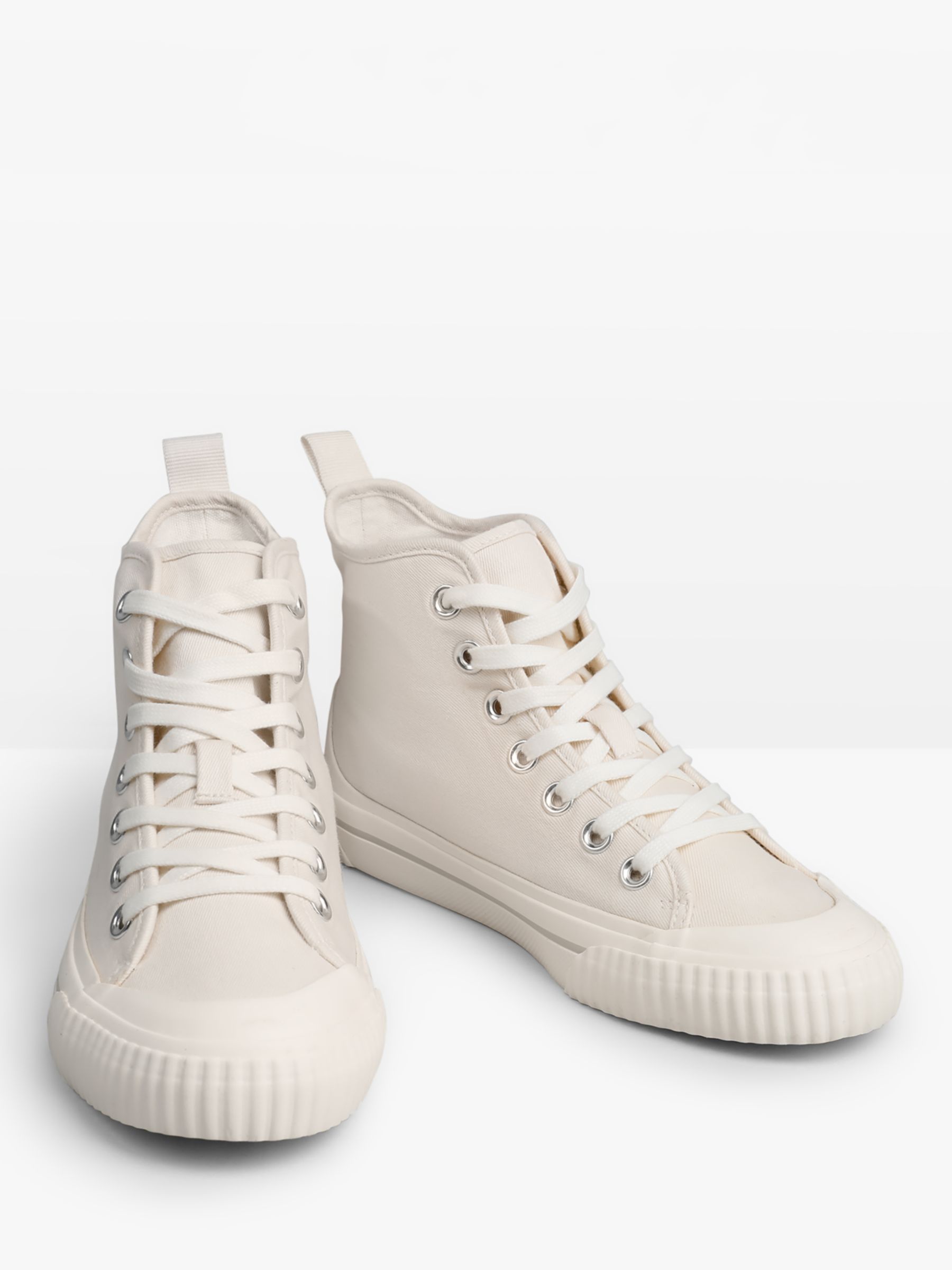 hush Skye Hi Top Trainers, Off White at John Lewis & Partners