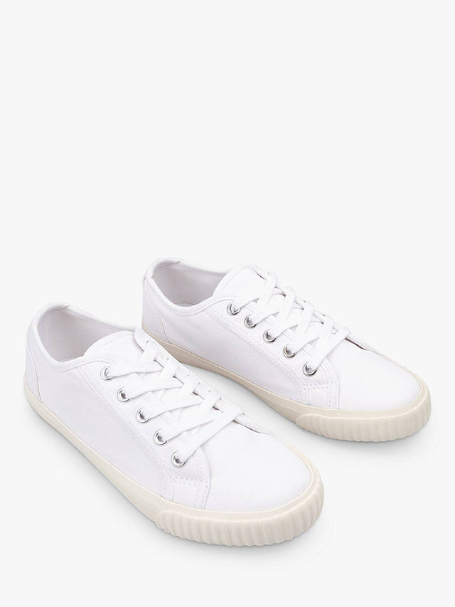 HUSH Henley Canvas Trainers, White