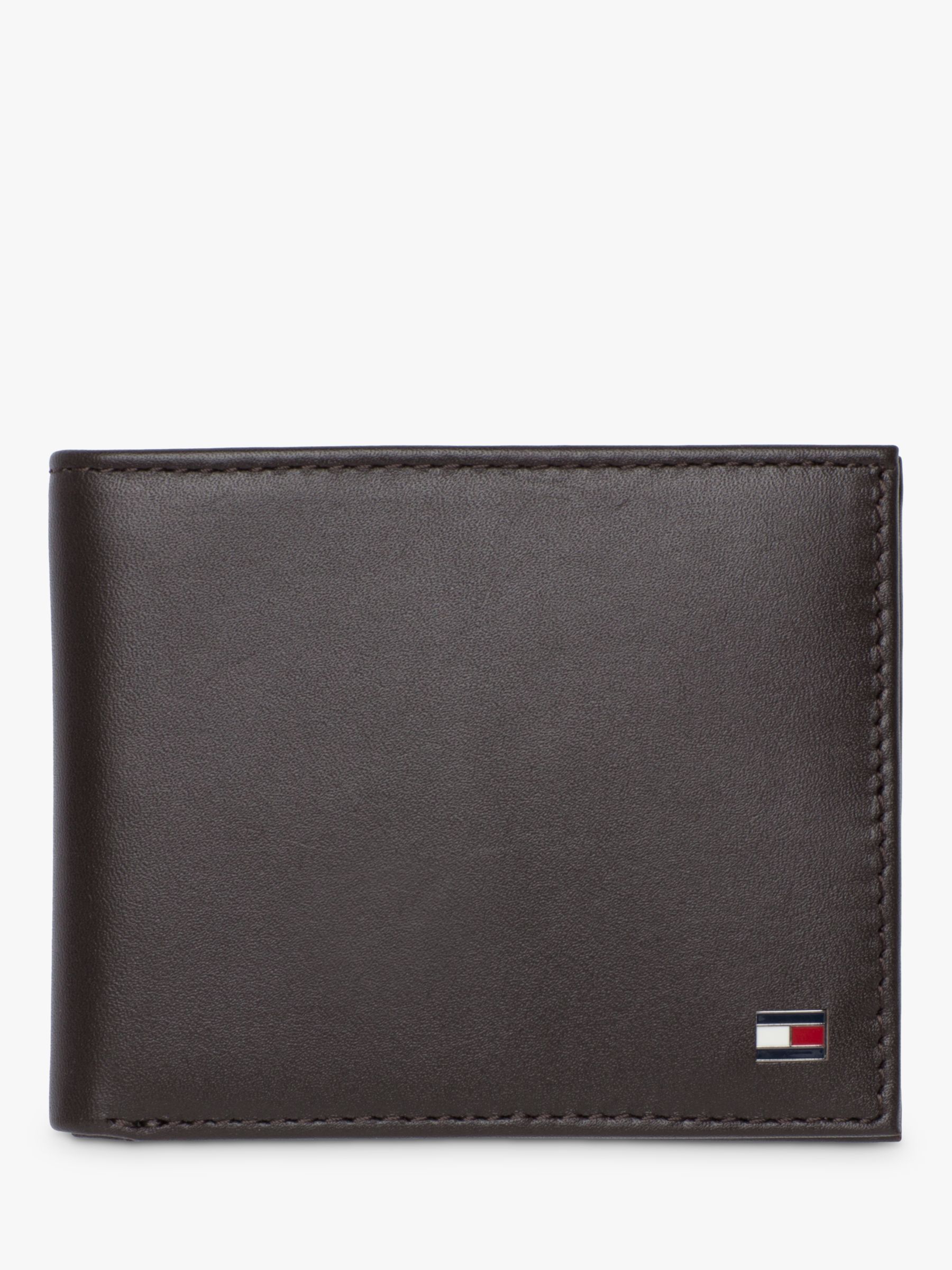 raket stroom zoom Tommy Hilfiger Eton Leather Mini Wallet, Brown at John Lewis & Partners