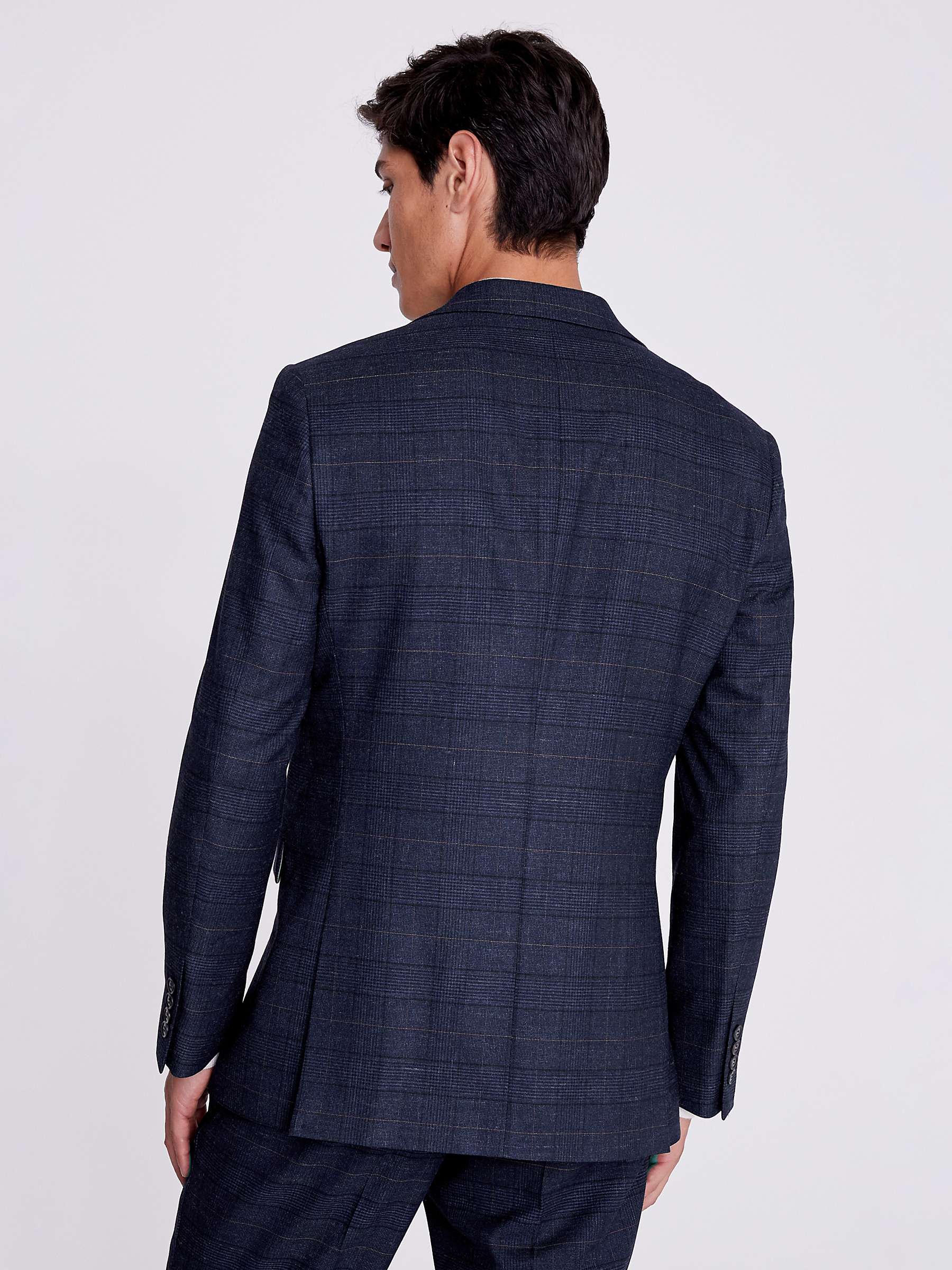 Buy Moss Regular Fit Check Suit Jacket, Navy Online at johnlewis.com