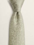 Moss Floral Swirl Silk Tie, Sage