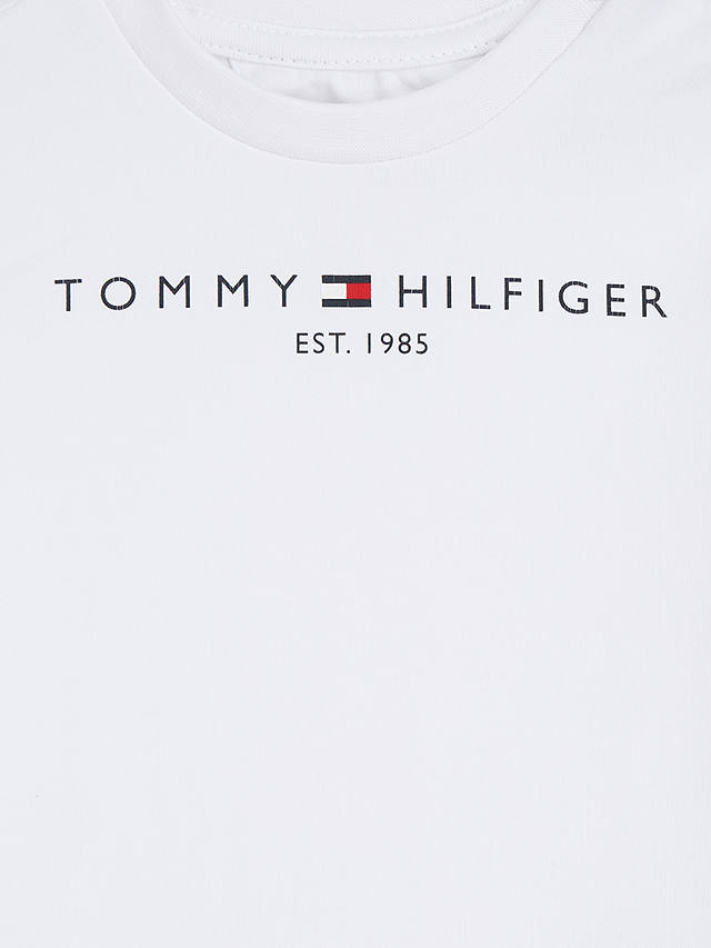Tommy Hilfiger Baby Organic Cotton Blend Essential Logo Jersey T-Shirt, White