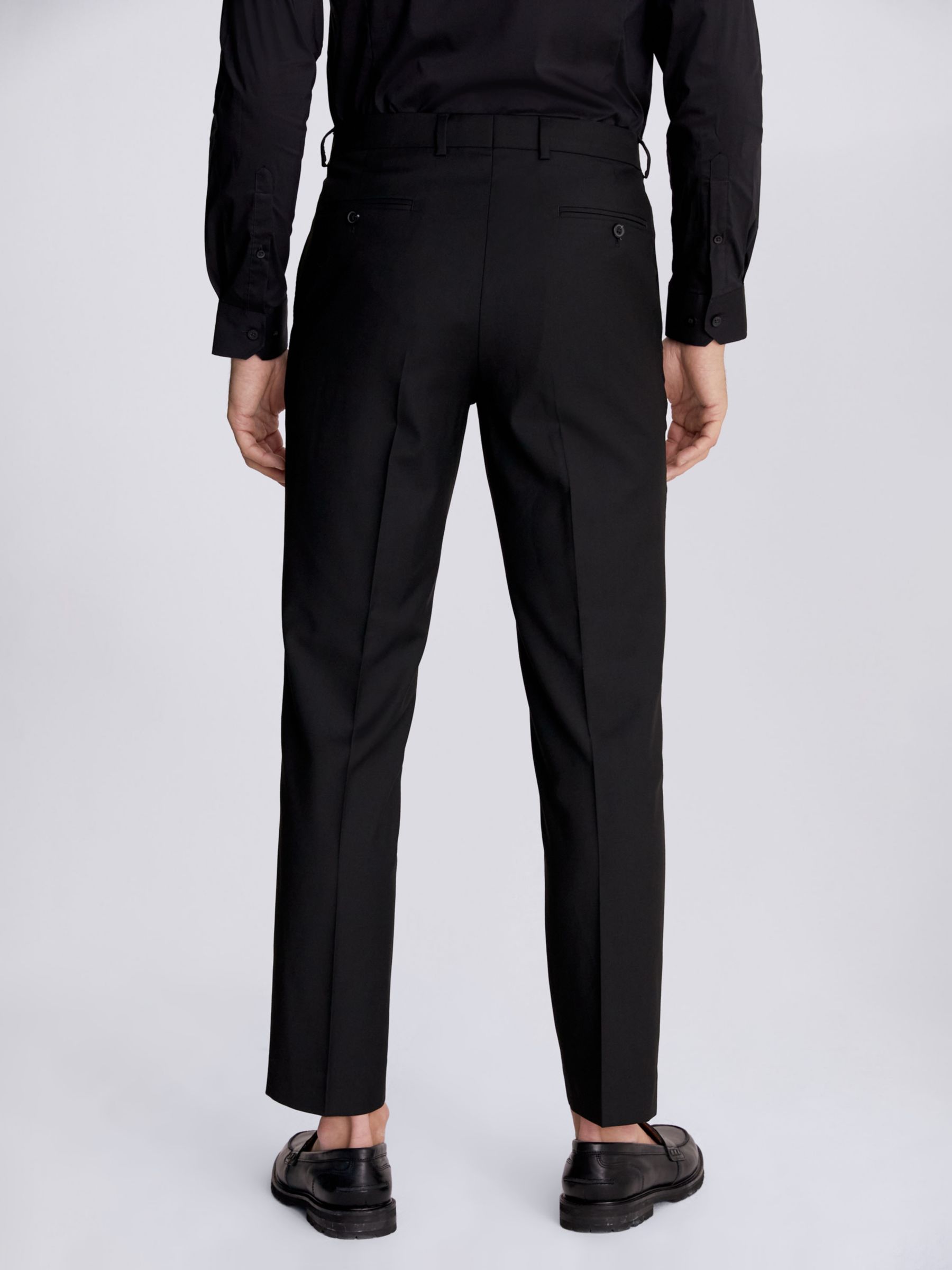 Moss Regular Fit Stretch Suit Trousers, Black, 28S