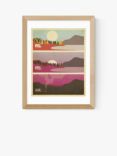 EAST END PRINTS Jazzberry Blue 'Campfire' Framed Print