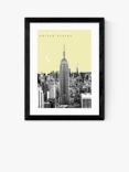 EAST END PRINTS Becks Norf Design 'New York Yellow' Framed Print