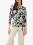 Phase Eight Bonnie Abstract Print Top, Ivory/Black