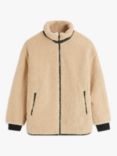 John Lewis ANYDAY Quilted Borg Jacket, Tan