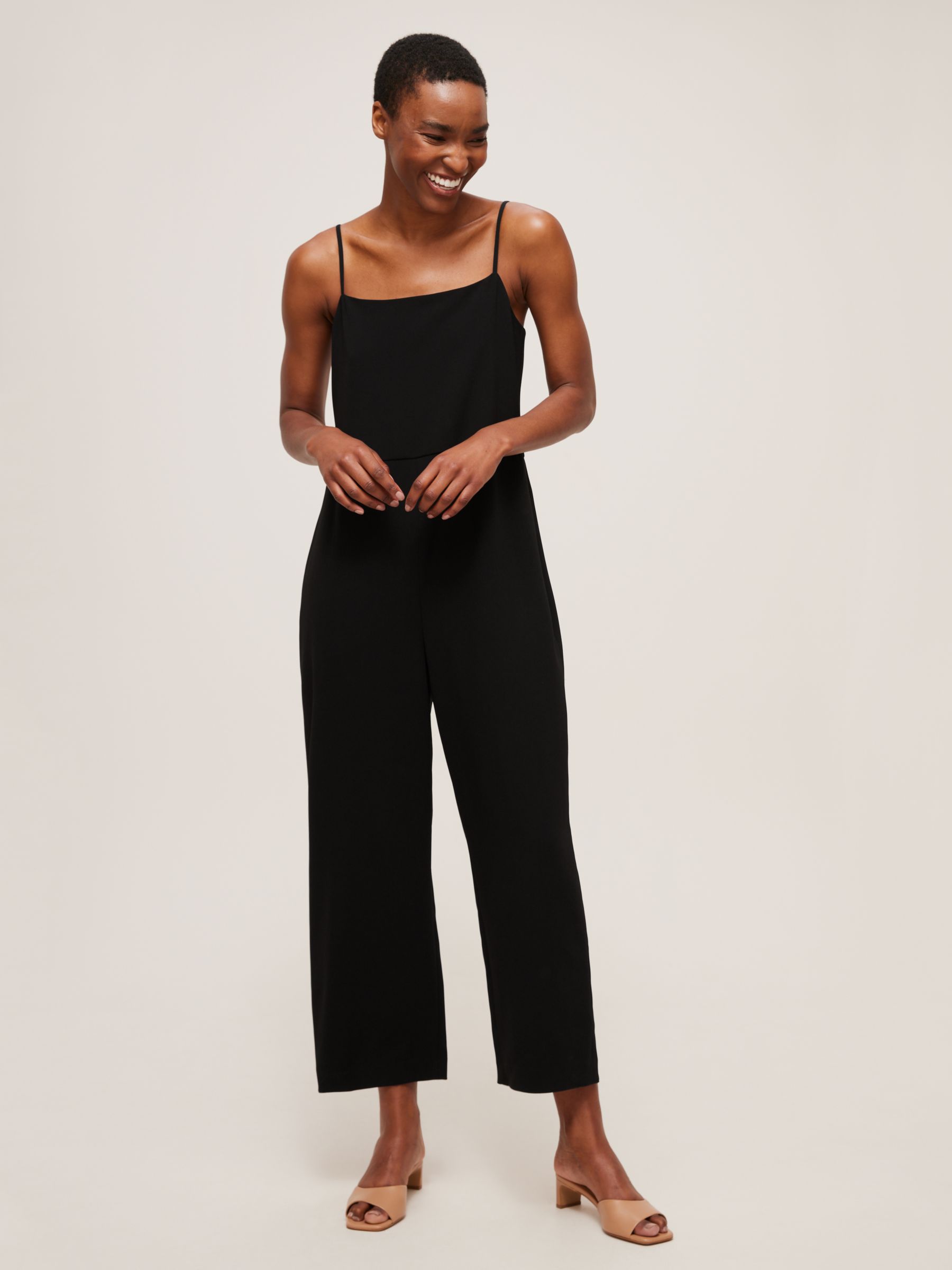 Theory Sleeveless Cami Jumpsuit, Black