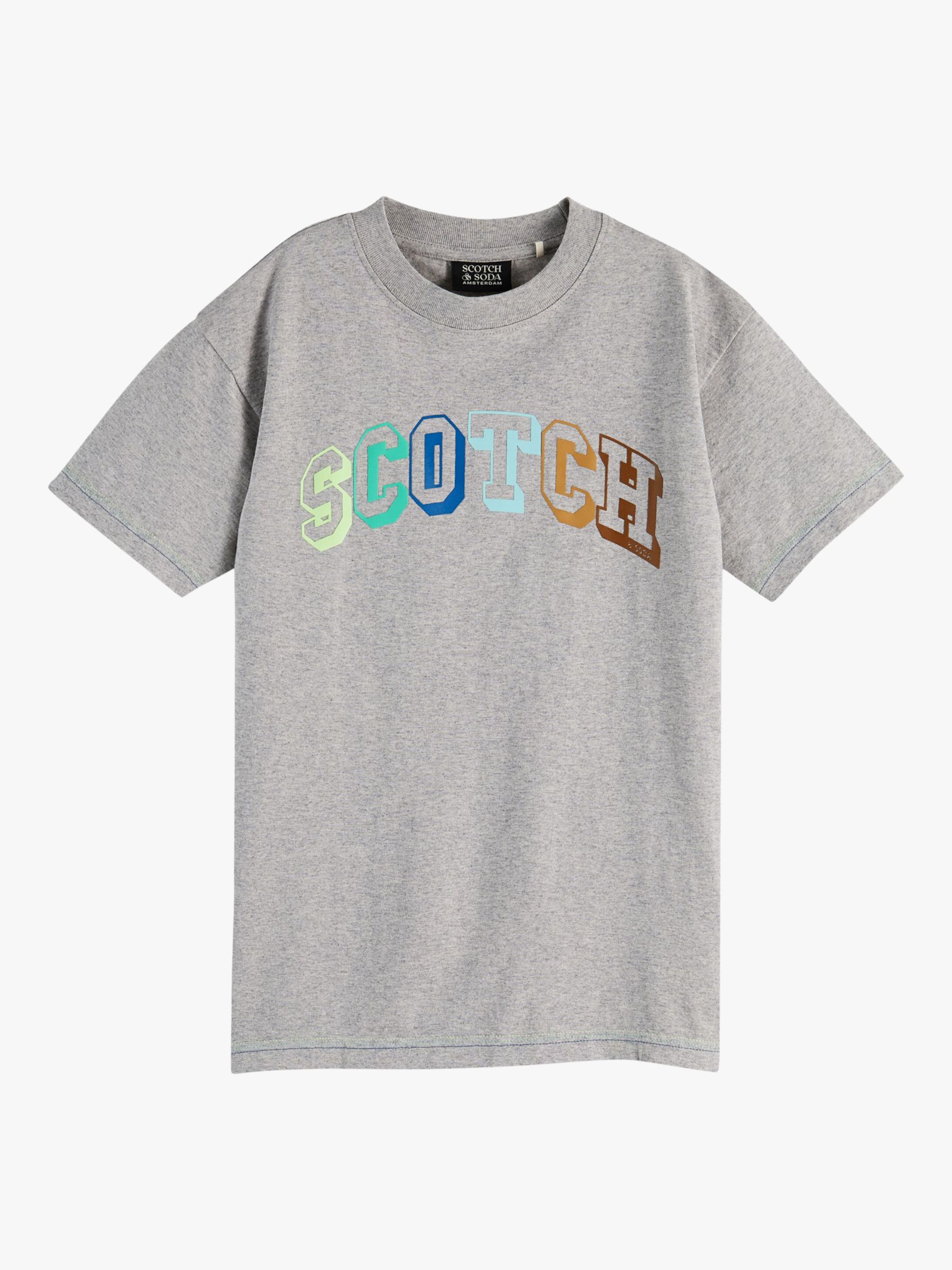 Scotch & Soda Kids' Scotch Skate Fit Art T-Shirt, Light Grey