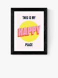 EAST END PRINTS HollieGraphik 'Happy Place' Framed Print