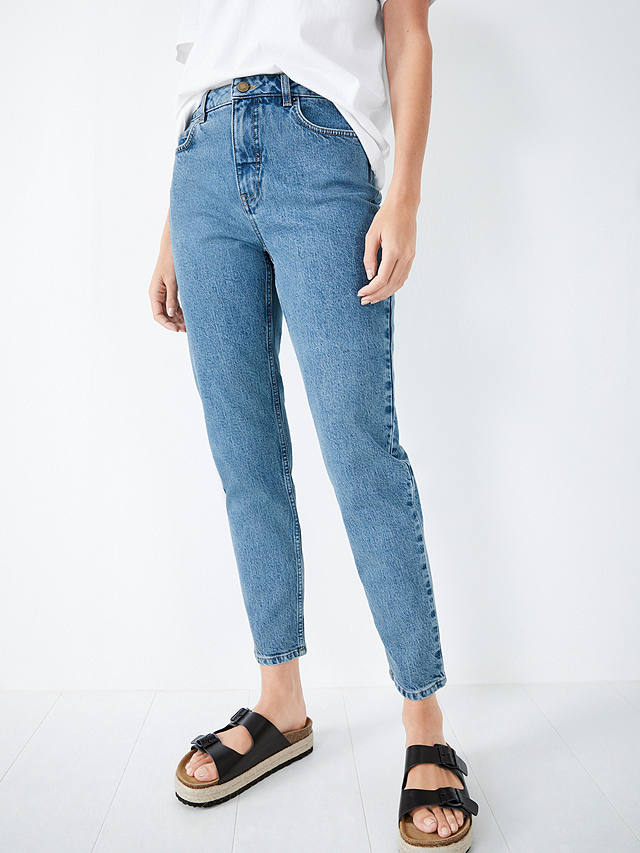 hush Frieda Mom Jeans, Mid Blue Authentic at John Lewis & Partners