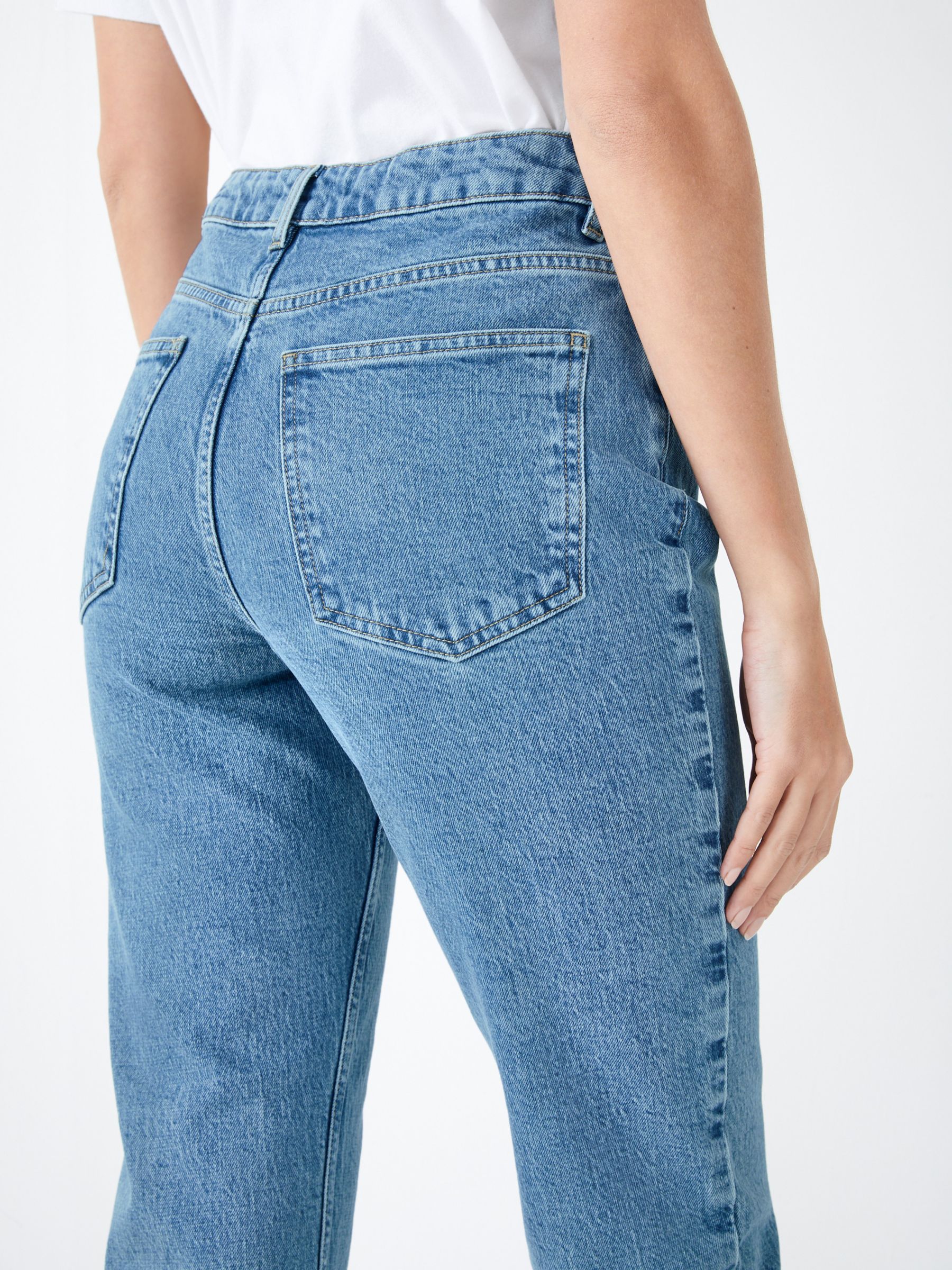 hush Frieda Mom Jeans, Mid Blue Authentic at John Lewis & Partners
