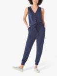 HUSH Henley Jersey Jumpsuit, Midnight