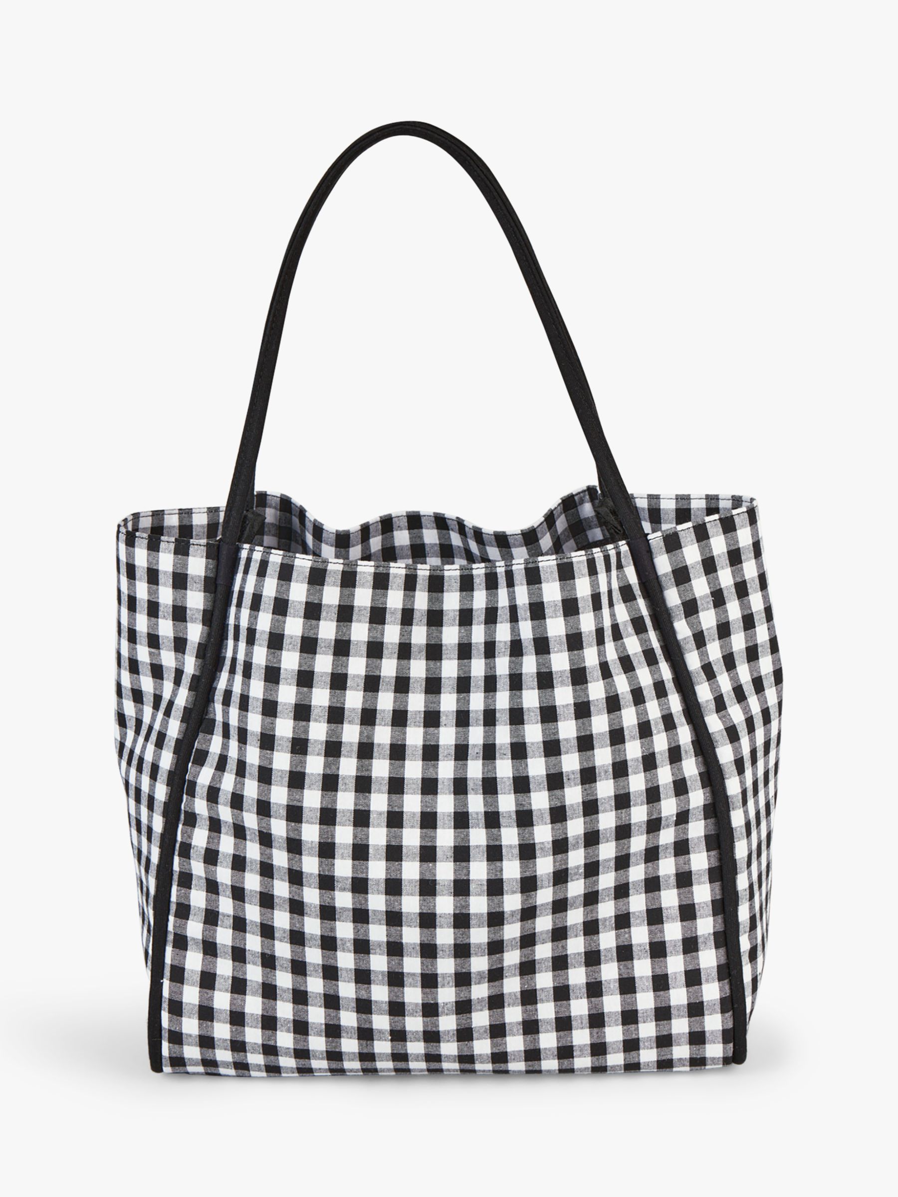 HUSH Vero Gingham Shopper Bag, Black/White