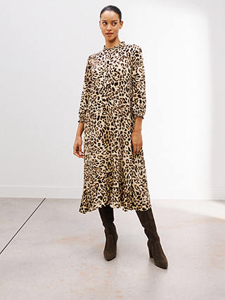 AND/OR Fifi Bengal Animal Print Dress, Neutral