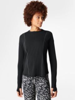 Sweaty Betty Haste Long Sleeve Running Top, Black, XXS