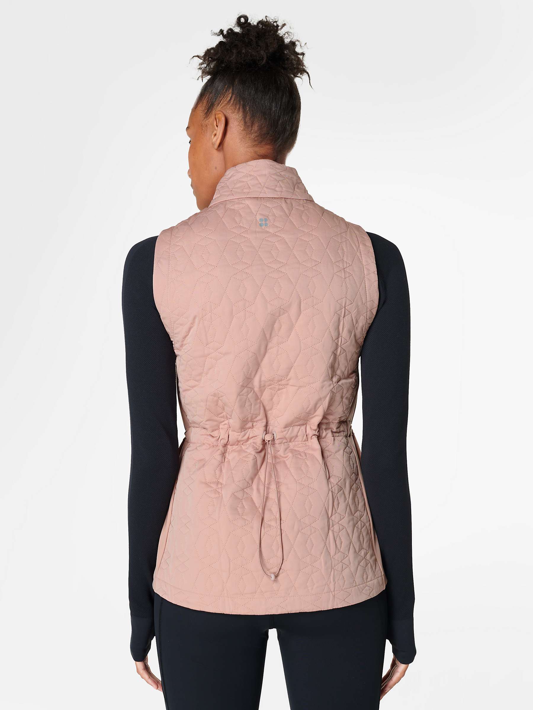 Sweaty Betty Fast Track Thermal Quilted Running Gilet, Ash Pink at John ...