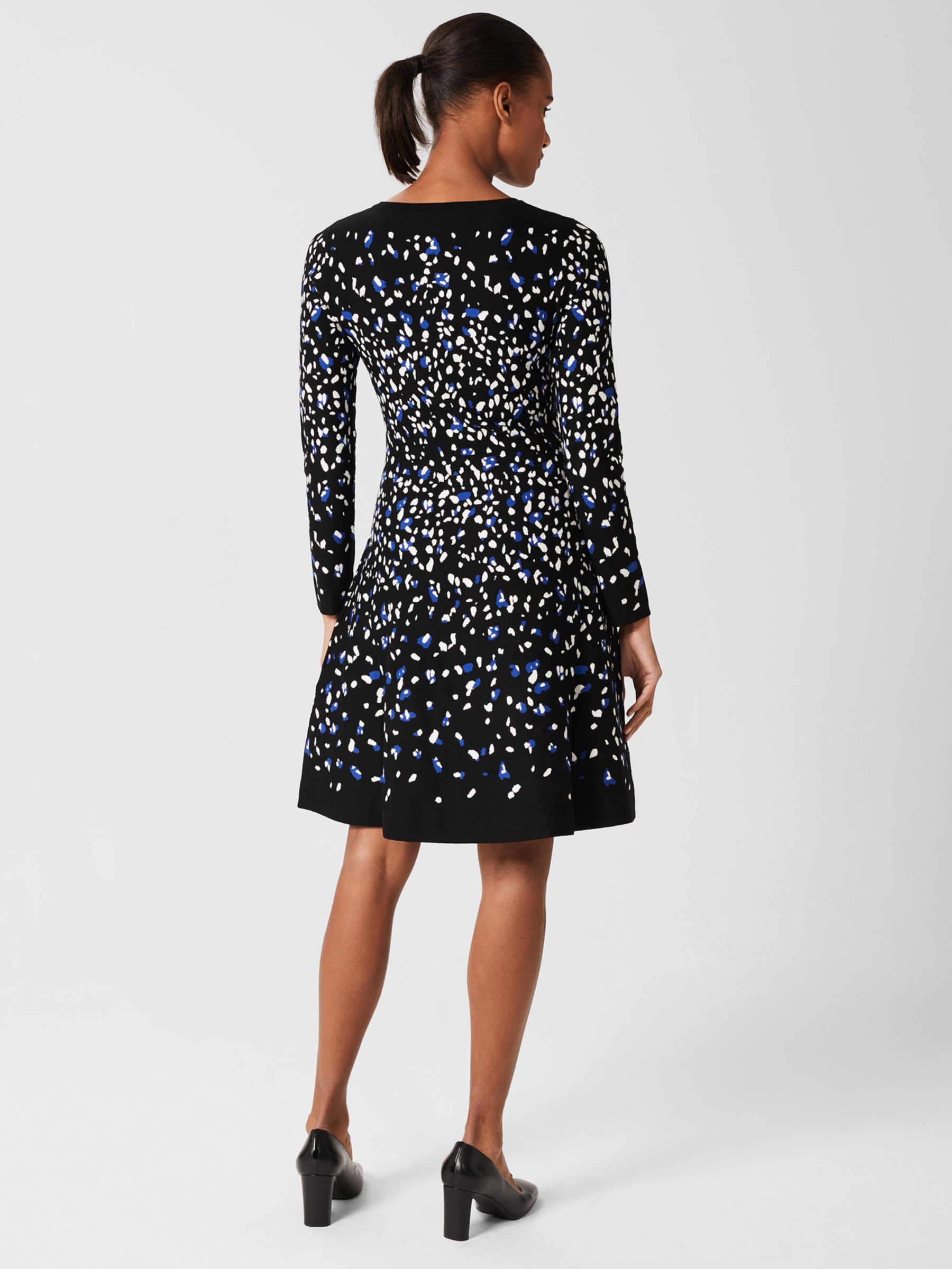 Buy Hobbs Jodie Knitted Dress, Black/Multi Online at johnlewis.com
