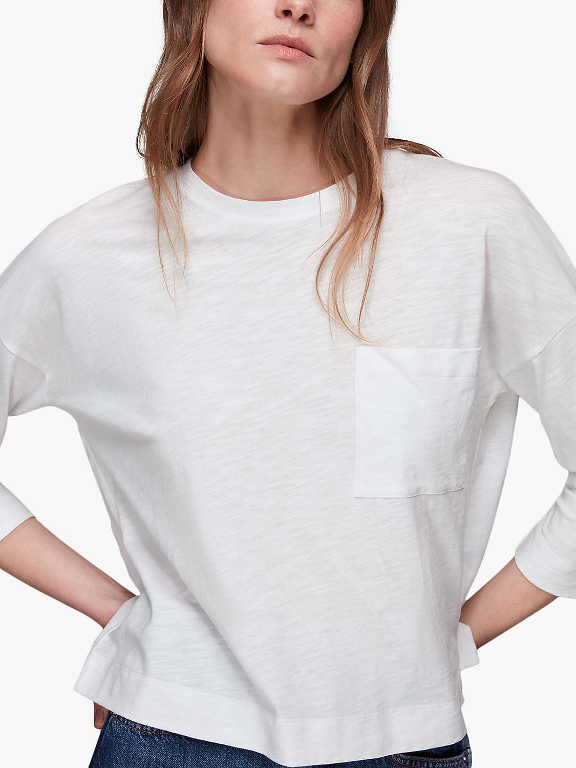 Buy Whistles Organic Cotton Patch Pocket T-Shirt Online at johnlewis.com