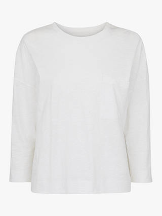 Whistles Organic Cotton Patch Pocket T-Shirt, White