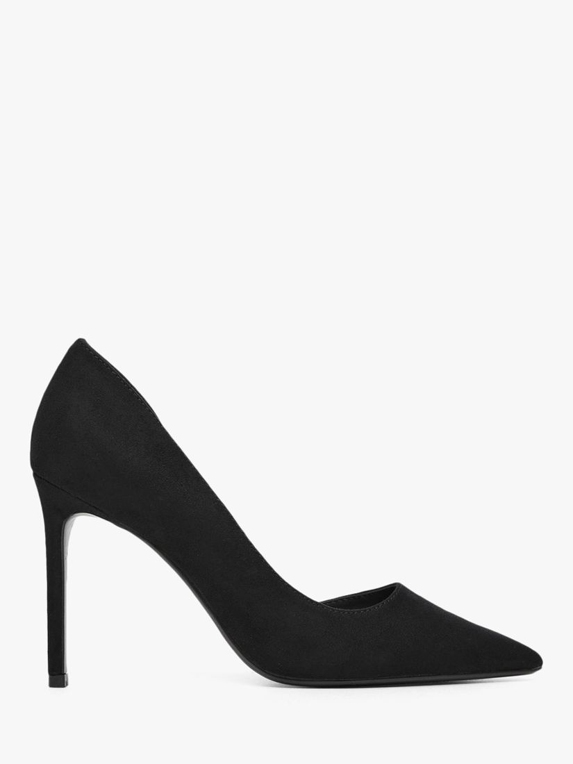 Mango Audrey Asymmetric Stiletto Court Shoes, Black at John Lewis ...