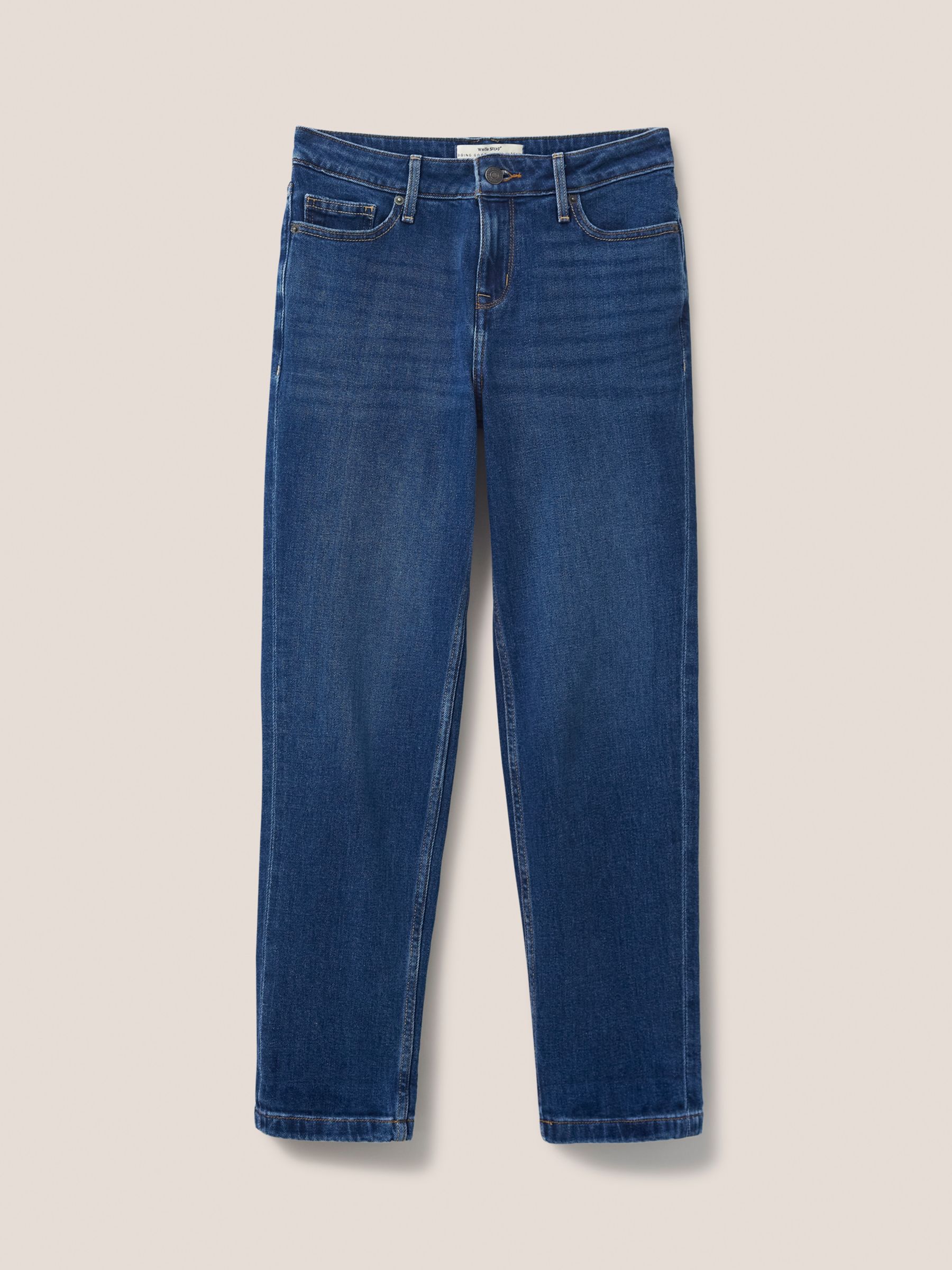 White Stuff Katy Relaxed Slim Fit Jeans, Mid Denim at John Lewis & Partners