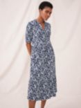 White Stuff Naya Floral Spot Print Jersey Midi Dress, Blue/Multi
