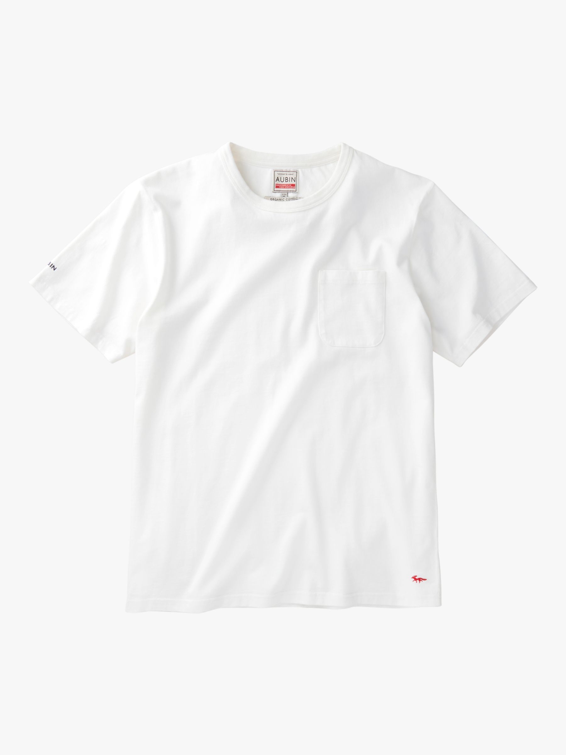 Aubin Newburgh Relaxed Pocket T-Shirt, Chalk White, S