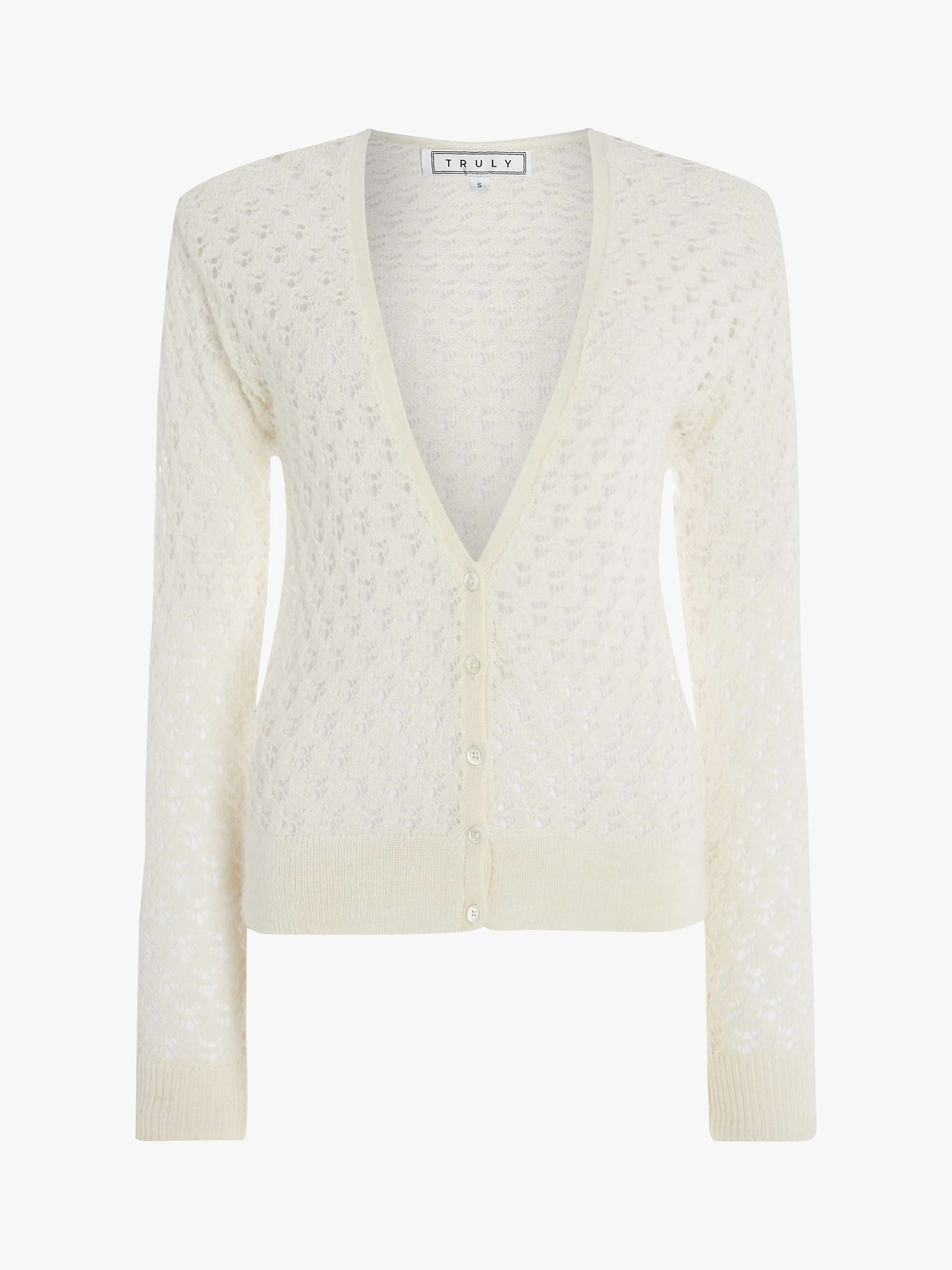 Truly Two Way Cardigan, Ivory at John Lewis & Partners